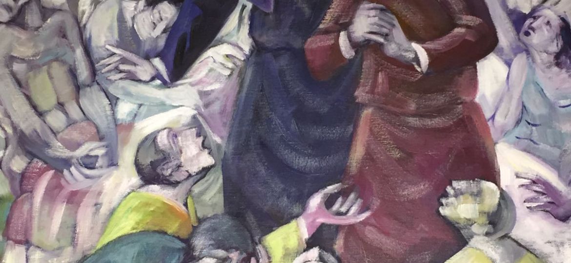 SanCamillo e i suoi compagni del pittore Domenico Zangrandi. Verona, Paradiso - Giugno 1982