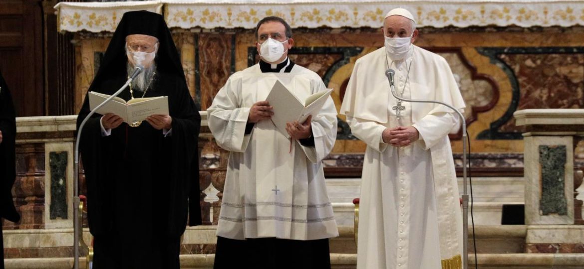papa_francesco_preghiera_pace_cristiani_ortodossi_bartolomeo_lapresse_2020