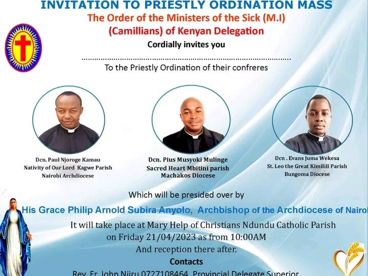 Invitation Card for Priestly Ordination